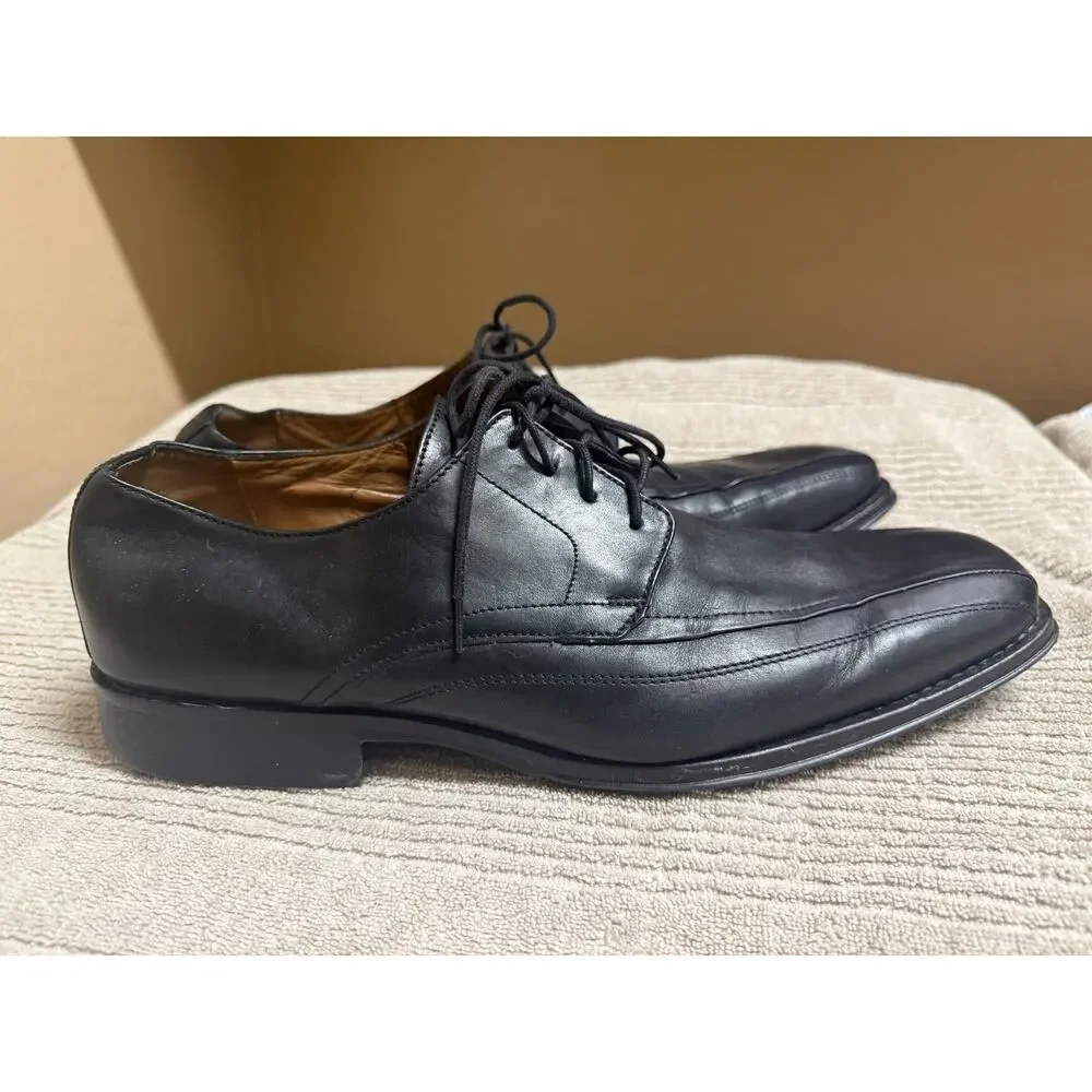 Johnston & Murphy Shoes Mens Size 14 M Black Leather Derby Dress Oxfords